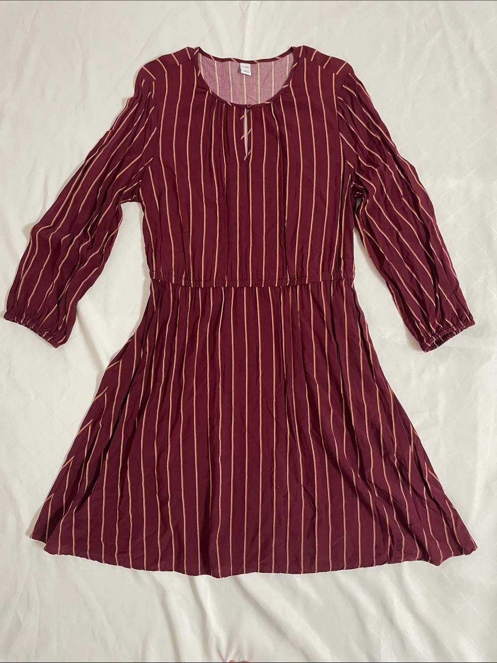 Old Navy Burgundy Striped Dress (L)